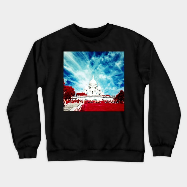 Sacré Cœur in Aerochrome Crewneck Sweatshirt by basementgalaxy